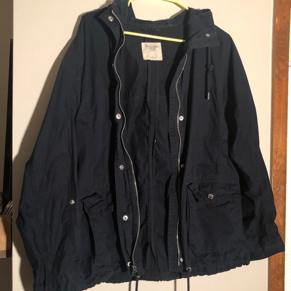 Abercrombie & Fitch Hooded Denim wind breaker